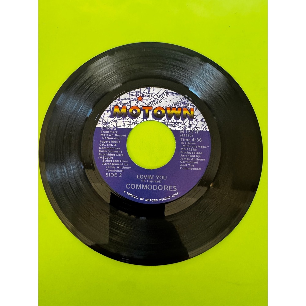 Commodores Oh No Lovin' You Motown 7" Vinyl 45 RPM Single M 1527F 1981